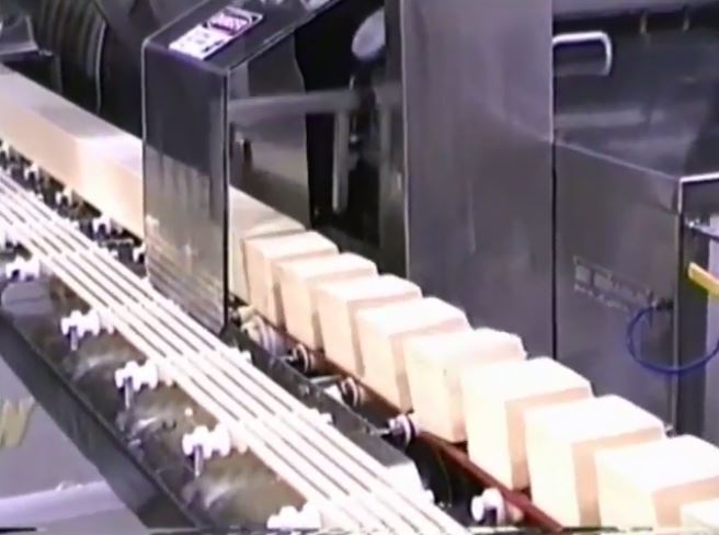 Servo Cutoff Slice on Slice cheese processing equipment