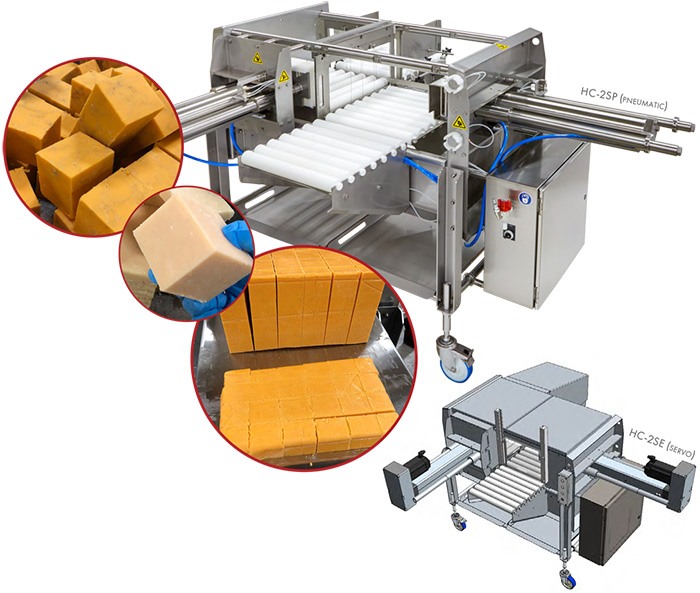 HART Design and Manufacturing Block / Two-Stage Cutters and examples of cut cheese