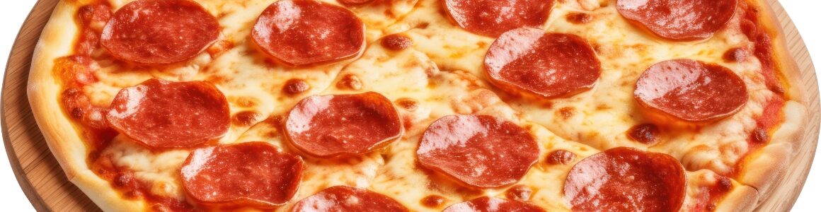 Fast food pepperoni pizza.