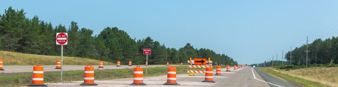 Wisconsin road under construction.