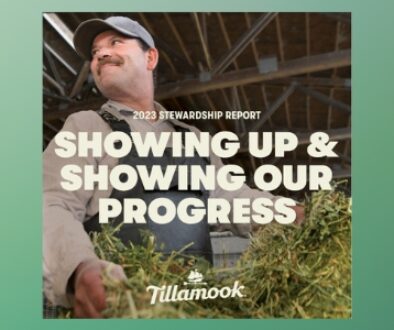 Cover page of the Tillamook County Creamery 2023 Sustainability Report.