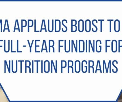 A header image featuring dairy products like milk, cheese, and cottage cheese on the left, and a cafeteria worker handing a meal to a student on the right, highlighting support for dairy innovation and nutrition programs.