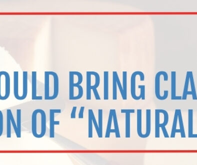 Graphic promoting the CURD Act with IDFA branding and the headline “CURD Act Could Bring Clarity to the Definition of ‘Natural Cheese’” over a blurred cheese background.