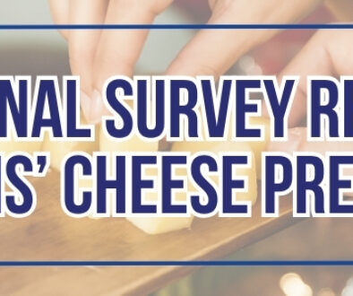 Sliced cheese in the background with text reading, “What a National Survey Reveals About Americans’ Cheese Preferences.”