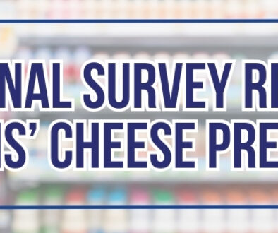 Blurred grocery store dairy aisle in the background and the headline, “What a National Survey Reveals About Americans’ Cheese Preferences.”